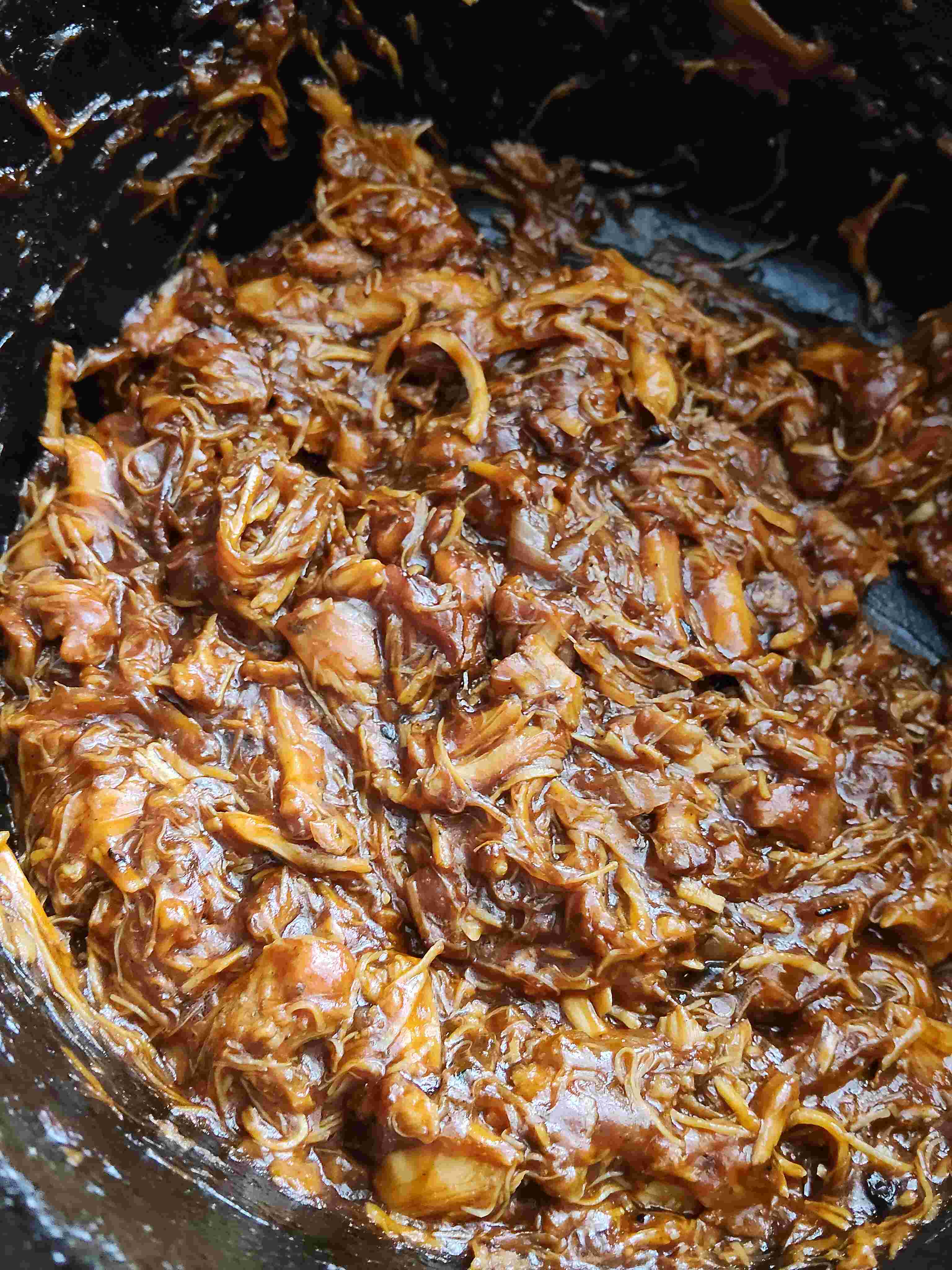 Stickey pulled chicken