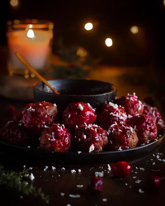 Gerookte Eendeballetjes Veenbessen saus