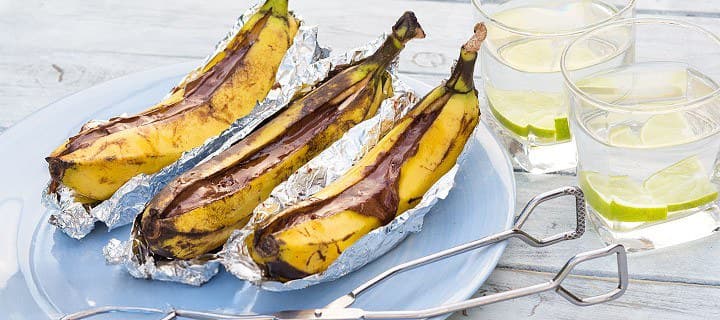 Banaan van de BBQ